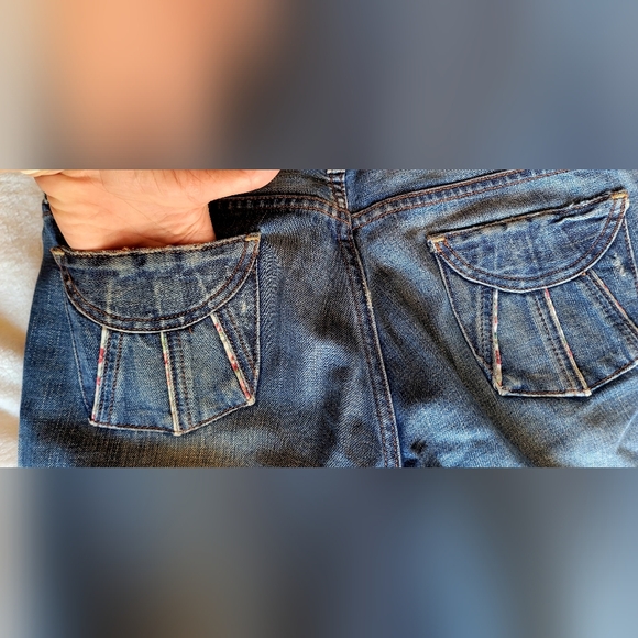 Vintage Polo Ralph Lauren Maddy Torn Jeans Y2K Great Condition Floral Design S27 - Picture 14 of 14